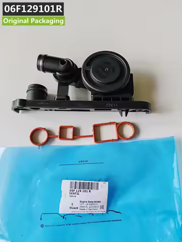 OEM Genuine Oil Separator PCV Pressure Control Valve & Gasket Set For VW Audi 2.0L 06F129101R / 06F1