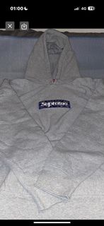 supreme box logo bandana hoodie 變形蟲 灰