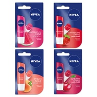 Nivea Fruity Shine Cherry Lip Balm Cherry, Peach, Strawberry ,Pink Guava (Pack of: 1, 4.8 g)