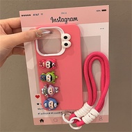 Cartoon Labubu Popmart 3D Accessories Hand Lanyard Cellphone Phone Case IPhone 16 15 14 13 13 12 15 