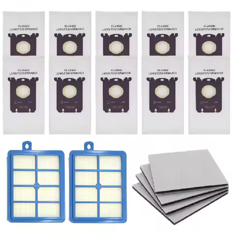 FC8021 S-Bag Dust Bags & FC8038 HEPA Filter & Motor Cotton Filter Fit For Philips AEG GR201SM Electr