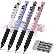 WRITECH Up Mechanical Pencil Set: 4ct Colorful Barrel 0.7mm Mechanical Pencils with 4 Tubes of HB Le