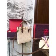 Tory Burch hollow hand-held messenger bag/counter same style/2022 trendy new style/leather women's bag/