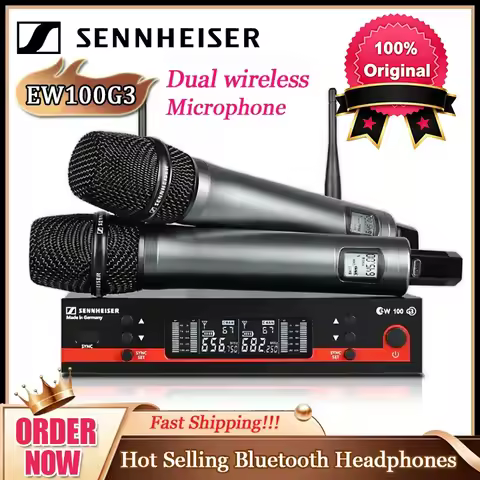 Sennheiser EW100G3 Professional Dual Wireless Microphone Stage Performance 2 Channels 600-699MHz UHF