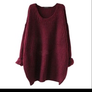 Sweater Pullover Long Knitted