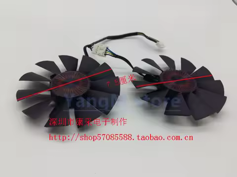 T128010SH PC Laptop Cool New Cooler Fan Cooling For ASUS STRIX GTX750Ti GTX 950 960 R9-370 RX-460 Ra