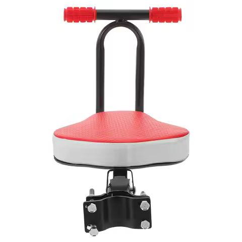 Child Bike Seat Front Mounted Soft Saddle for Kids 2-7 Years Old Weight 55Lbs Frame Mount Toddler Bi