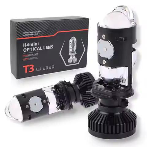 H4 LED Projector Mini Lens T3 Headlight Bulbs Hi/Lo Beam Headlight 100W 12V 24V Fog Lights Bulb LED 
