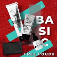 Ms GLOW MEN / MS GLOW FOR MEN / MS GLOW SKINCARE / MS GLOW MEN FREE POUCH BPOM