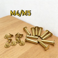 [YMH-G1] Book binding screw/ chicago screw/ Copper-Plated binding screw / scrapbook photo album M4/M