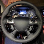Genuine Leather Car Steering wheel Cover For Ford Focus 3 2012 C-MAX 2011 KUGA Escape  Handle Cover 