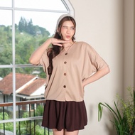 Yoenik Apparel Kikan Shirt Tops Khaki M14379 R1S2 - Top Nursing FriendlyWanita Oversize Blouse