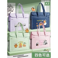 A3 Art Bag Large Size File Bag 8 Open 8k Portable Zipper Style Girl Tutorial Bag Large Capacity Juni