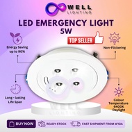 Lampu Kecemasan Rumah Automatik LED Emergency Light 5W LED Recessed Downlight Ceiling Lampu Emergenc