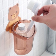 Toothpaste Holder Cute Bear Bathroom Storage Cup Hanging Cup Holder Bathroom/Kitchen Space Saver Cup