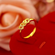 [ฟรีค่าจัดส่ง] แหวนทองแท้ 100% 9999 แหวนทองเปิดแหวน. แหวนทองสามกรัมลายใสสีกลางละลายน้ำหนัก 3.96 กรัม (96.5%) ทองแท้ RG100-33