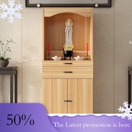 New Chinese Style Altar Solid Wood Cabinet Offering Table Home Use With Door Buddha Table Guan Gong 