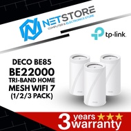 TP-LINK DECO BE85 BE22000 TRI-BAND HOME MESH WIFI 7 (1/2/3 PACK)