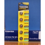 5 PIECES TOSHIBA LITHIUM CR 1632 3V CELL BATTERIES