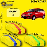 HIJAU MERAH MAZDA 5 Car Cover Yellow Strip 2 Combination Body Cover Red Yellow Green PREMIUMbiru