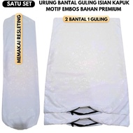 URUNG PILLOW Kapok Filling One Set of 2 Pillows 1 Bolster Pillow Case Bolster Case