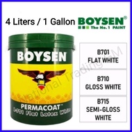 ♧ ◬ Boysen Permacoat Latex Gallon 4L Acrylic  Semi Gloss Flat Latex Gloss Latex 701 715 710