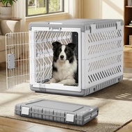 Collapsible Dog Crate for Large/Medium Dogs - 36" L Foldable Dog Cage No-Tool Assembly, Travel Dog C
