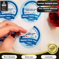 Artifact 9-15 Vinyl Packaging Label Stickers Frozen Food Waterproof Food Stickers Free Logo Design