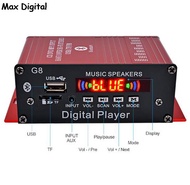 G8 Car 12V 200W 4 Channel Digital Power Amplifier Stereo bluetooth AUX FM MP3