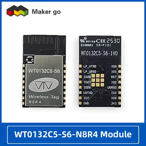 ESP32-C5-N8R4 2.4G 5G Dual Brand Wifi 6 Module WT0132C5-S6 with Espressif ESP32 C5 Chip Used for Zig