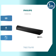 Philips TAB5706/98 Soundbar 2.1ch | Built in Subwoofer 200W Max | Dolby Digital Plus | HDMI ARC | Distinctive geometric design | 1 Year Warranty