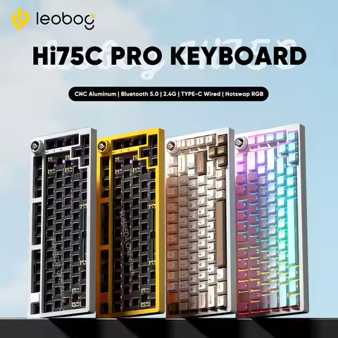 Leobog Hi75C Gaming Aluminum Wireless Mechanical Keyboard Kit Hi75 Hi75C Pro 81Keys Bluetooth 2.4G W