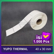 Yupo Thermal Sticker Label 40x30mm 40x30 Barcode 40 x 30 mm Contents 1000