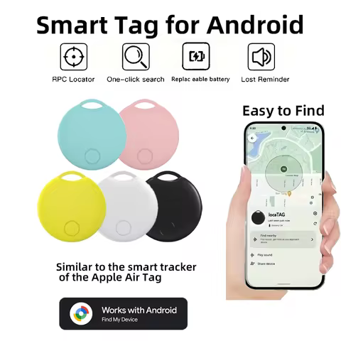 Smart Bluetooth GPS Tracker Works With Android Google Find Hub Key Finder Pet Locator Smart Tag for