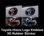 ★Toyota Hiace Logo Emblem★Hiace 3D Logo Rubber Sticker★Hiace Accessories★Hiace Singapore★Hiace Logo★