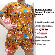 DAshop Plus Size Tshirt Short Terno fits up to 2XL Pambahay Assorted designs 1set Terno for women tshirt for women sleepwear for women pajama set for women pajamas for women