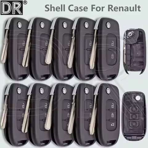 DR Replacement 2/3 BTN HU56R/HU179/VA2/VAC102/NSN14 Flip Car Key Shell Case For Renault Logan Duster