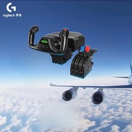 ORIGINAL Logi Saitek Flight Yoke System Flight Rudder Pedals Flight Simulator Controller