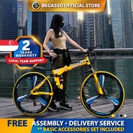 [🇸🇬 OFFICIAL STORE] Begasso Foldable Mountain Bicycle with Disc Brake SHIMANO 21 Speed [26/24Inch]/ Authentic Begasso Foldable Bike / Begasso Bike / Foldable Bike / Foldable Bicycle / Folding Bike/ Bicycle