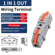 10pcs Lever Wire Connector For Quick Connection 28-12 AWG 1-to-1 In-line Wire Connector Compact Spli