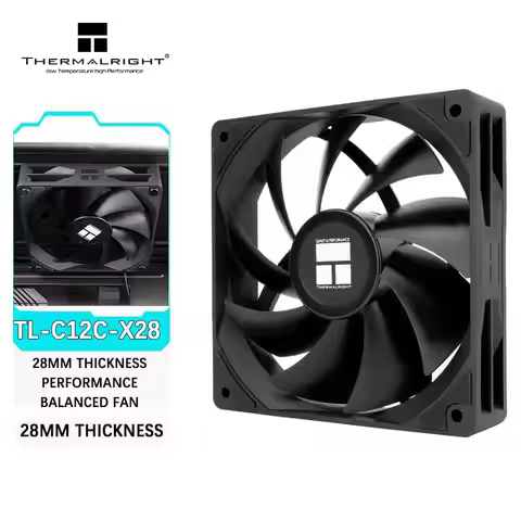 Thermalright TL-C12C-X28 Chassis CPU Cooling Fan 12CM 28MM Thickness/Magnetically Stabilized S-FDB B