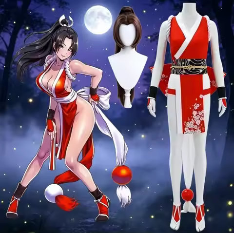 2026 New Mai Shiranui Cosplay Costume Game KOF Role Play Uniform Halloween Carnival Party Suit For W