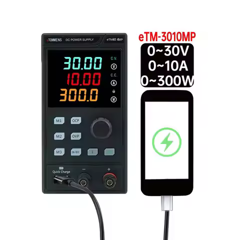 ETOMMENS 30V 10A 300W ETM-3010MP Adjustable Programmable Industrial Mobile DC Power Supply for Labor