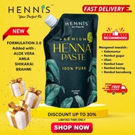 INAI RAMBUT HALAL (Freshly Made Everyday) | PREMIUM HENNA PASTE BY HENNIS | PEWARNA RAMBUT HALAL