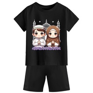 SETELAN KAOS ANAK PEREMPUAN LAKI-LAKI LENGAN PENDEK UKURAN 1-10 TAHUN D&C KIDS DTF-1588