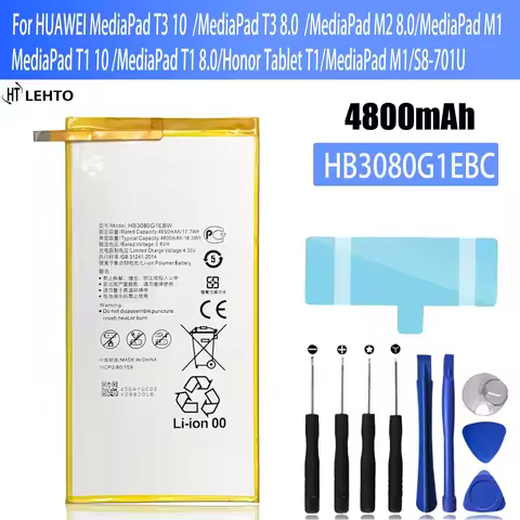 Original Battery For Huawei MediaPad T1 T3 10 M1 M2 M3 Lite 8.0" AGS-L09 AGS-W09 AGS-L03 HB3080G1EBW