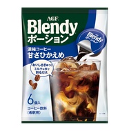 Ajinomoto AGF Blendy Coffee Portion Less Sugar 6P expiry 31 July 2026