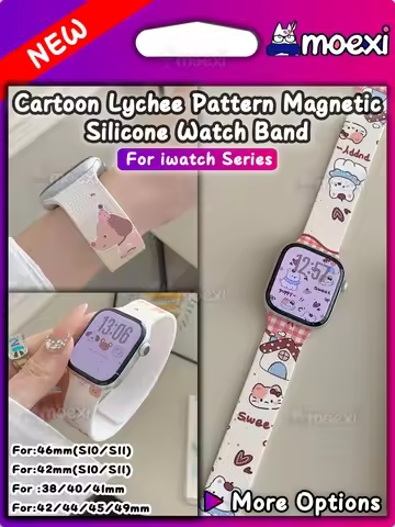For Z77 ULTRA Cartoon Lychee Magnetic Silicone SmartWatch Band Z69 Z87 ZD8 Ultra Z78 G9 Z98 4G Z81 Z