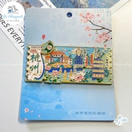 [AVAILABLE] Magnet Hangzhou Magnet rotating charm Refrigerator stickers Metal Ticket Souvenirs Trave