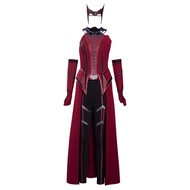 Wanda Vision Scarlet Witch Cosplay Costume Halloween Outfit Battle Suit